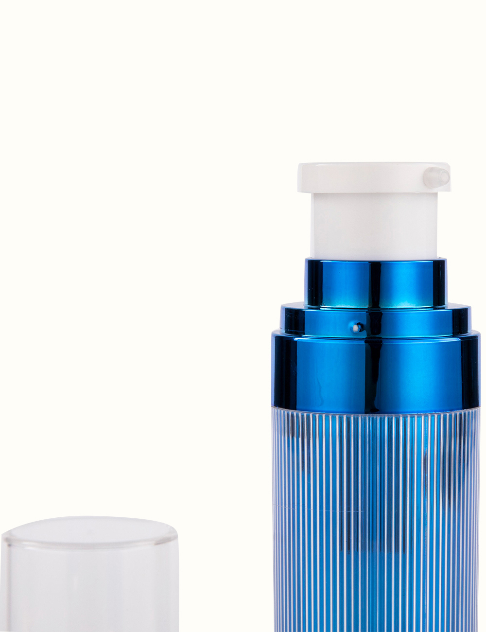 Straight round lace mesh airless bottle